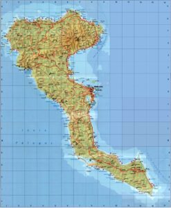 Map - Driving on Scenic Routes on Corfu